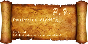 Paulovits Virág névjegykártya